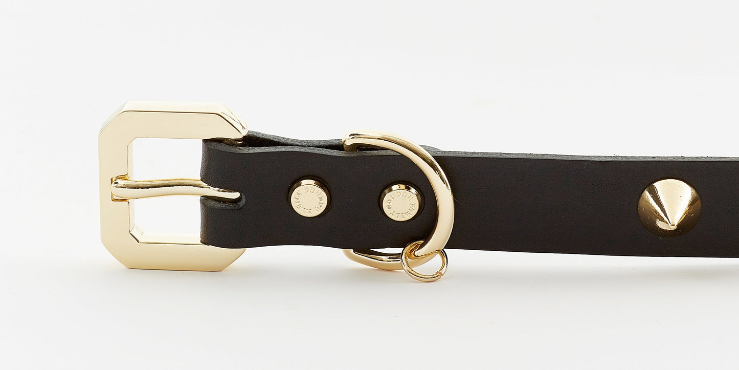 Golden Spike Black Collar - BestyPaws