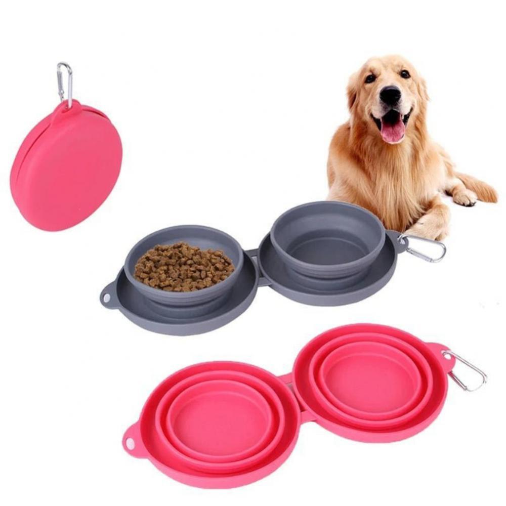 Rubber Foldable Double Bowl - BestyPaws