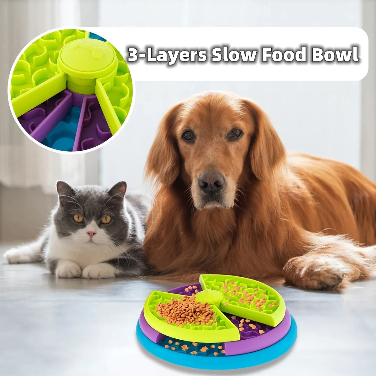 Slow Food Anti Choking Bowl - BestyPaws