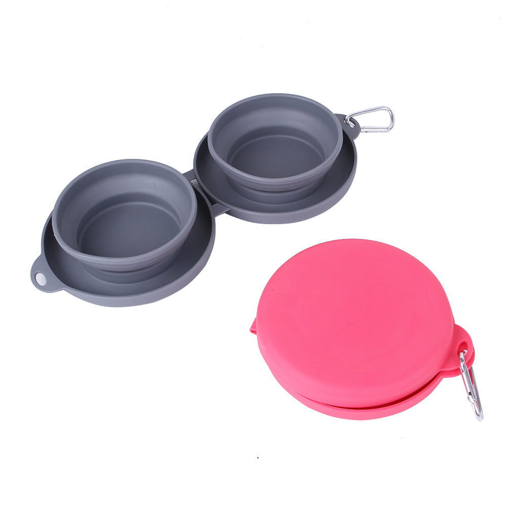 Rubber Foldable Double Bowl - BestyPaws