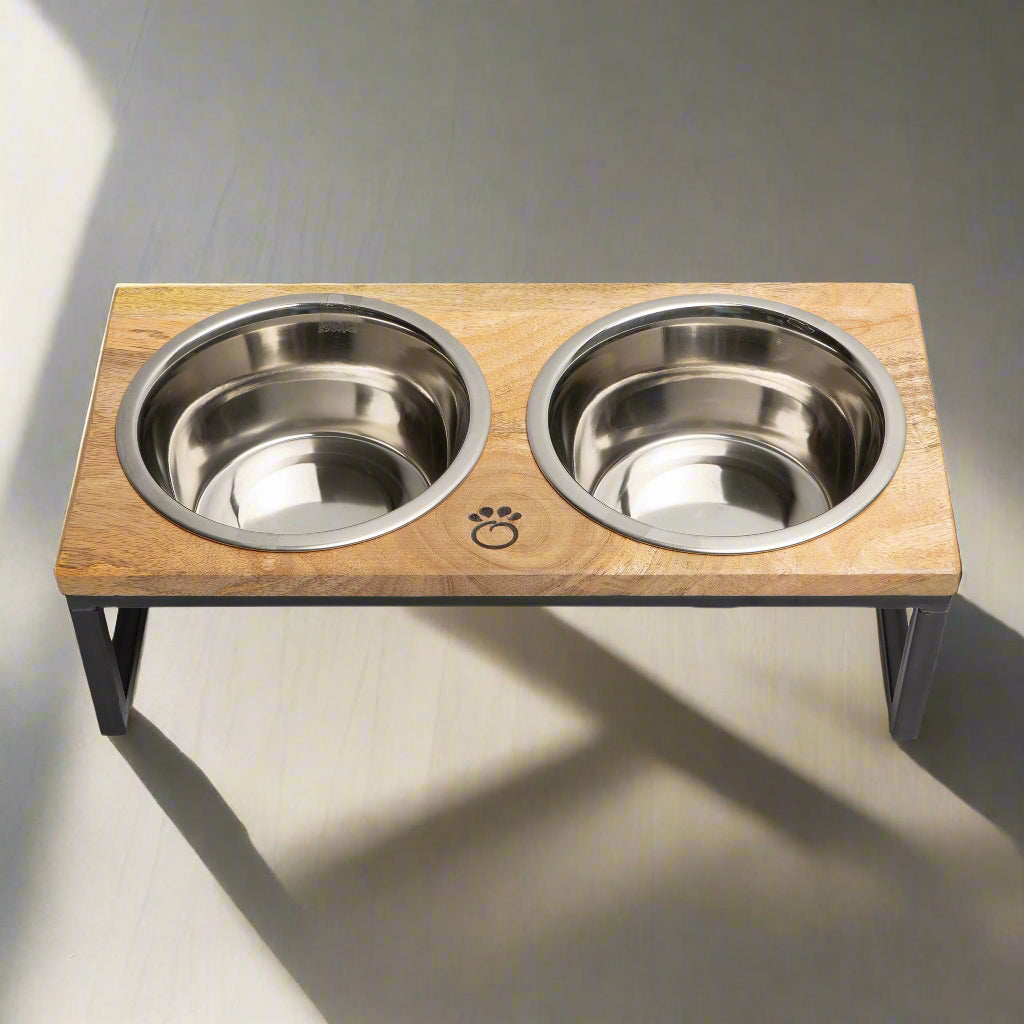 Wood & Metal Elevated Feeder - BestyPaws