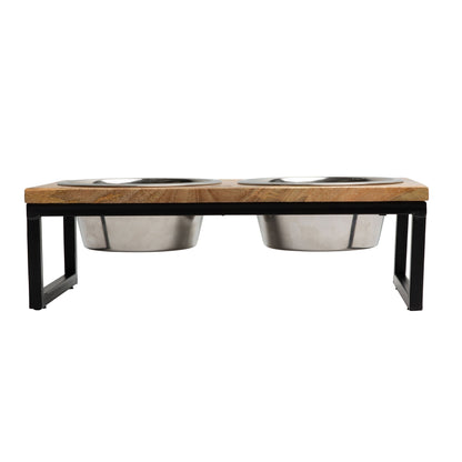 Wood & Metal Elevated Feeder - BestyPaws