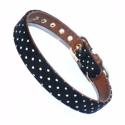 Polka Dot Fabric Dog Collar - BestyPaws