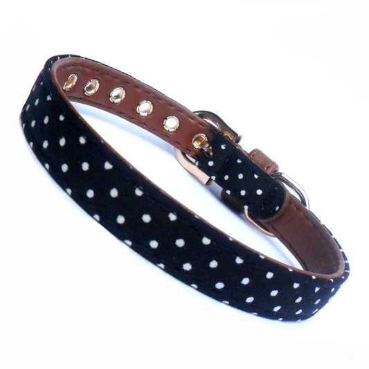 Polka Dot Fabric Dog Collar - BestyPaws