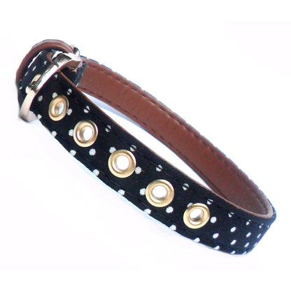 Polka Dot Fabric Dog Collar - BestyPaws