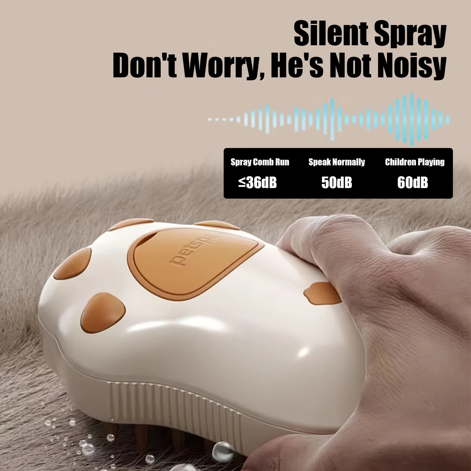 Silicone Self-Cleaning Spray Pet Brush - BestyPaws