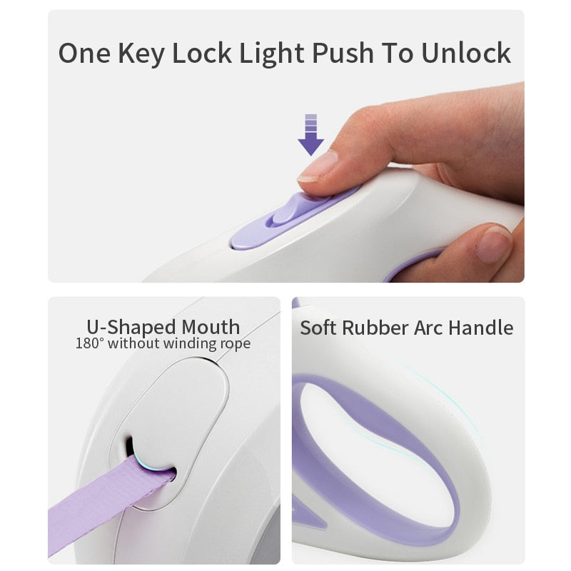 Automatic Retractable Lighting Leash - BestyPaws