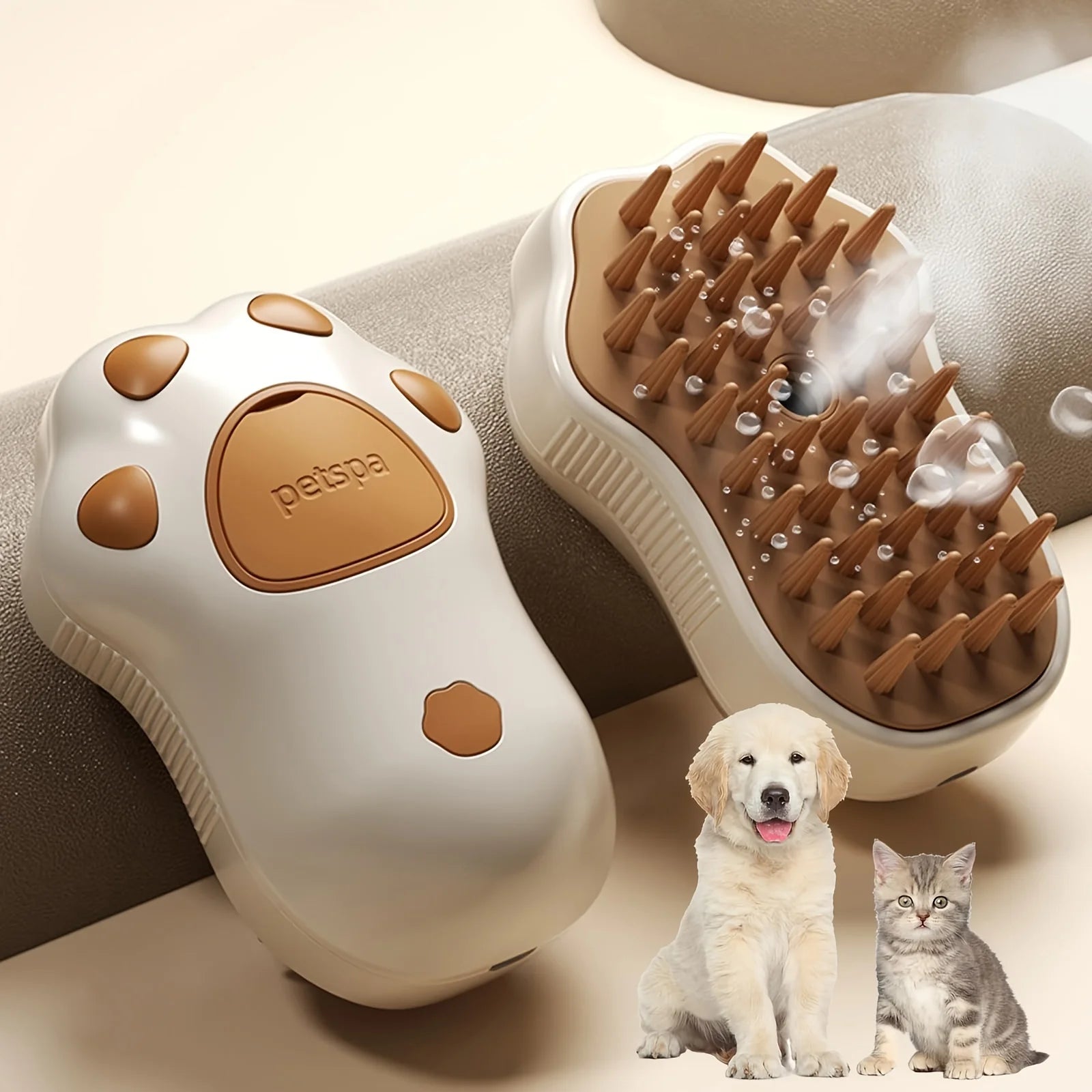 Silicone Self-Cleaning Spray Pet Brush - BestyPaws