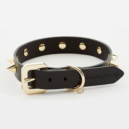Golden Spike Black Collar - BestyPaws