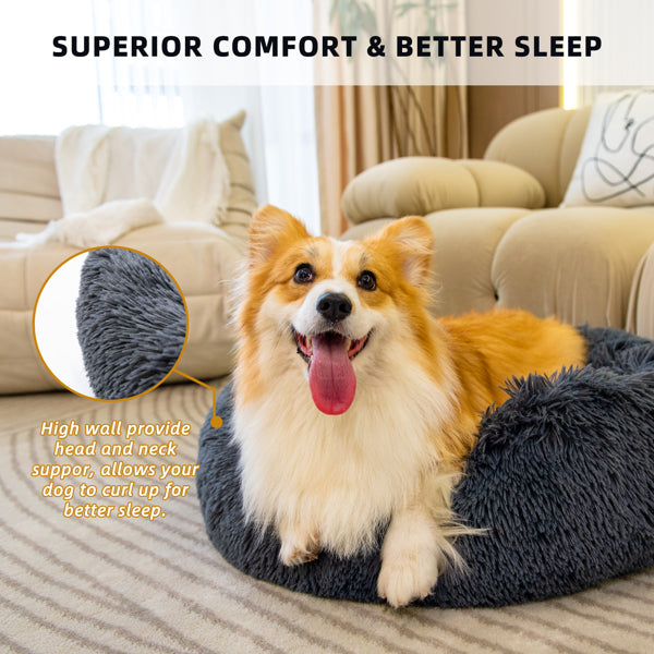 Anti Anxiety Fluffy Dog Bed - BestyPaws