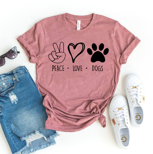 Peace Love Dogs T-shirt - BestyPaws