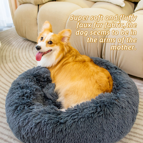 Anti Anxiety Fluffy Dog Bed - BestyPaws
